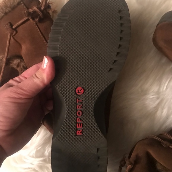 Report Brown Suede Fur Lines Boots - Picture 5 of 9